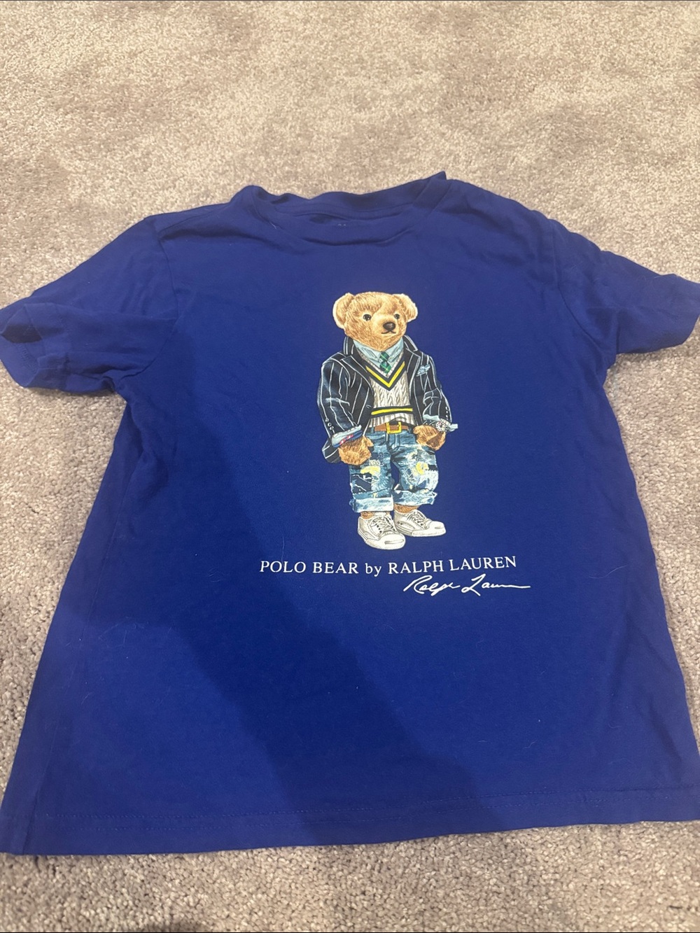 Ralph Lauren Blue Polo Bear Graphic Tee